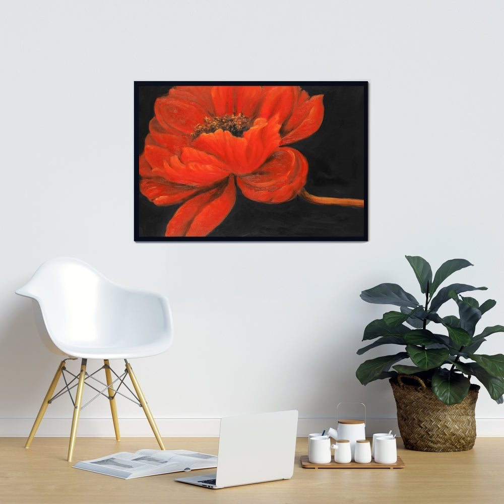 Toile « Pétales de fleurs rouges » | Décoration florale contemporaine pour la maison