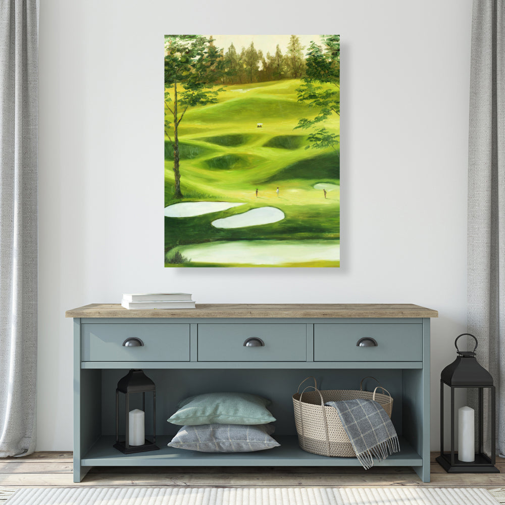 Big Golf Course Landscape | White Canvas Home Decor Art