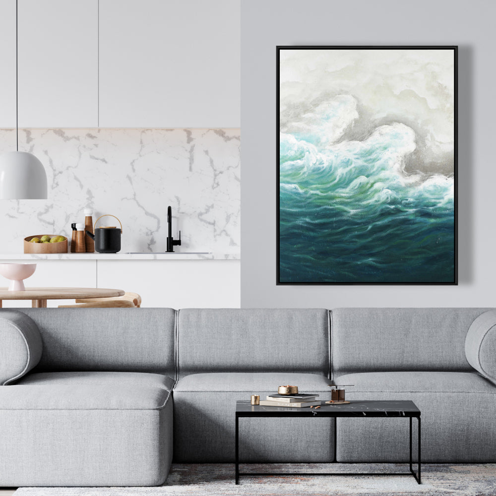 Seaside Marine Coastal Bedroom Framed Canvas Home Decor