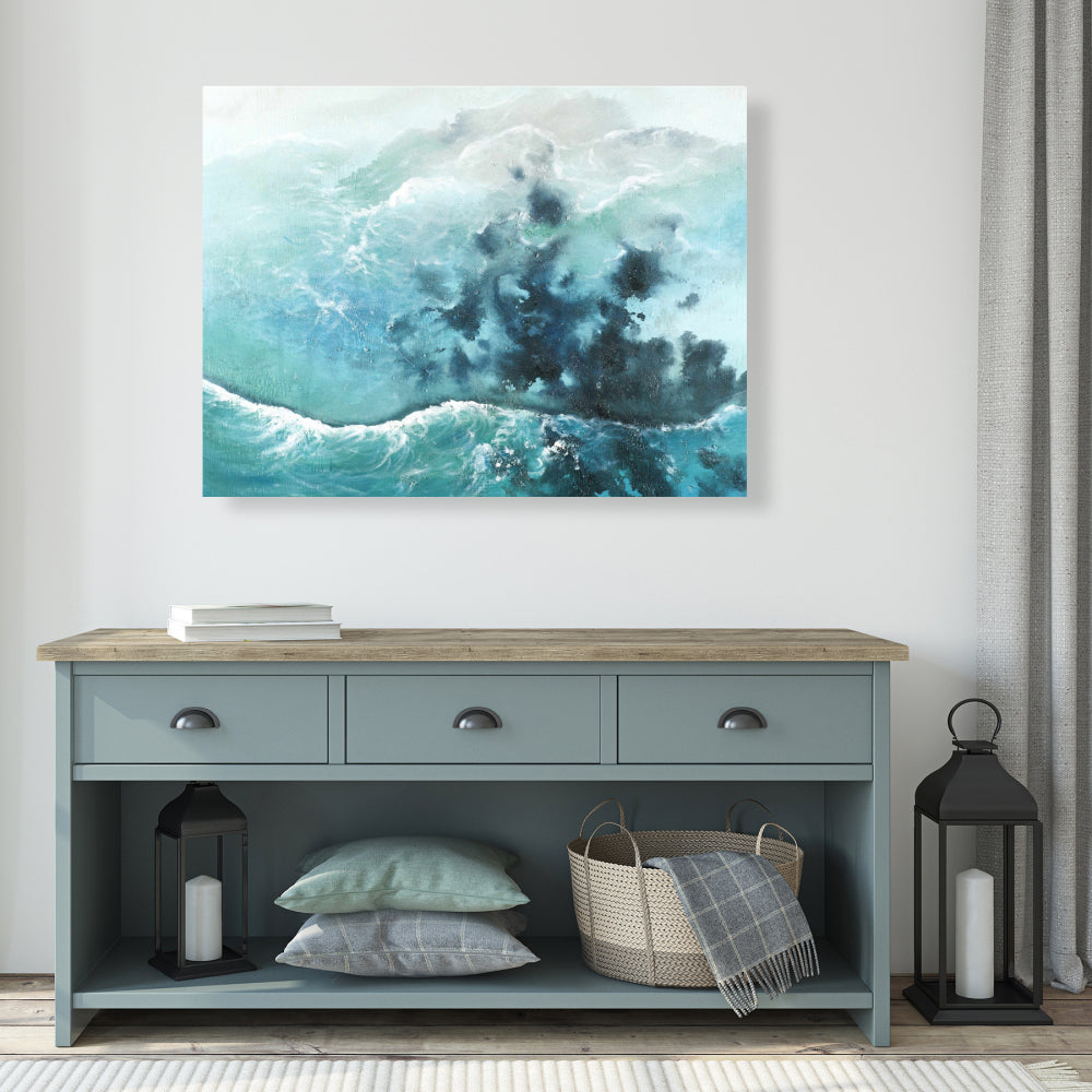 Seaside of the Caribbean Canvas | Coastal Blue Sea Decor