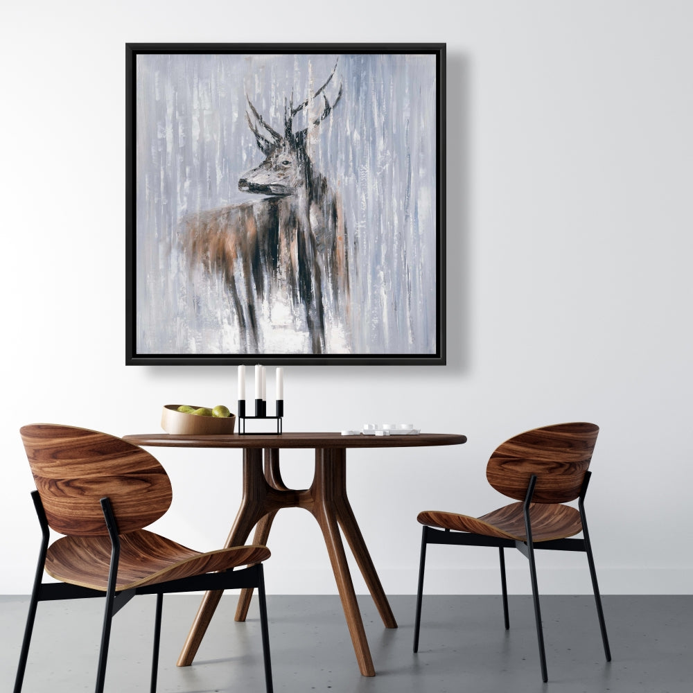 Toile « Cerf dans la forêt » | Décoration murale moderne pour chambre à coucher