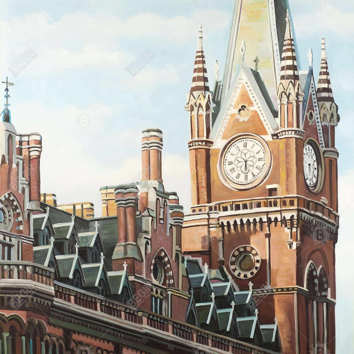 Toile de la gare de St Pancras à Londres – Décoration de chambre hyperréaliste