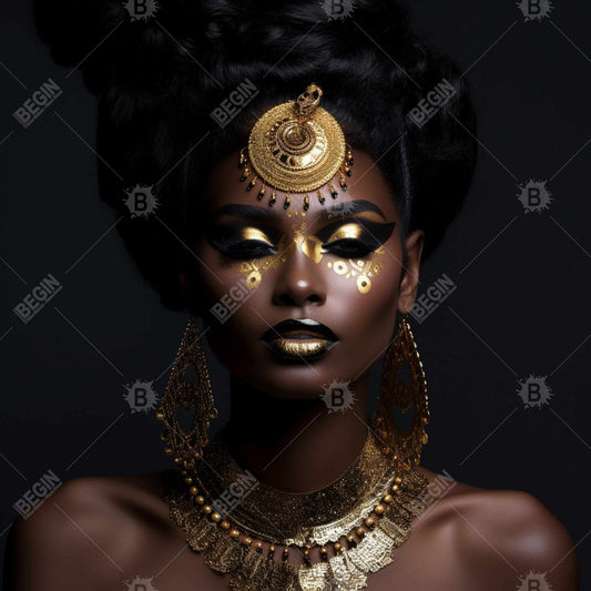 Trance State African Canvas - Brown Beauty Home Decor Art