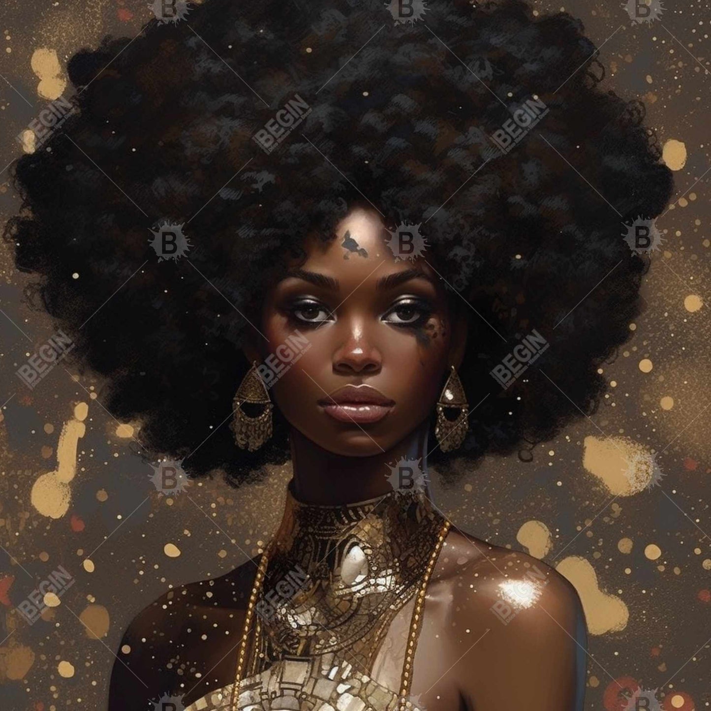 Natural Strength - Beauty Bedroom Figurative Framed Canvas Decor