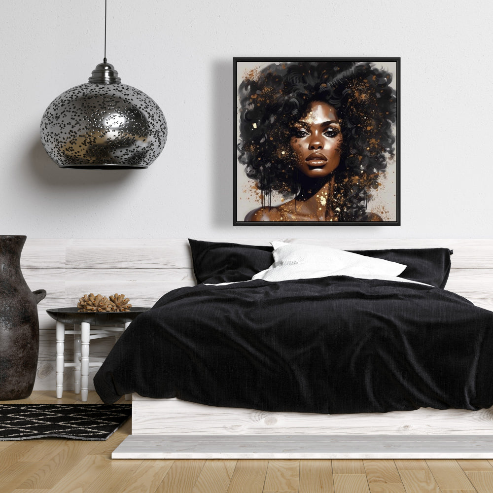 White Beauty African Canvas - Frenzied Hair Home Decor Art