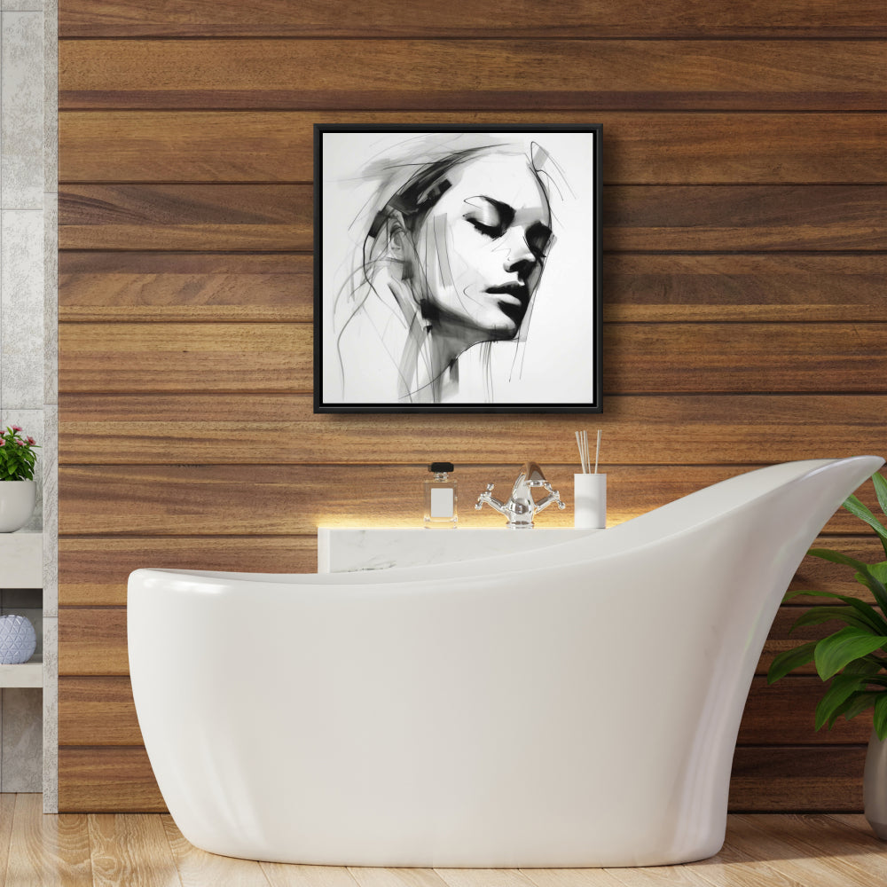 Bedroom Beauty Abstract Canvas - Feminine Traits Home Decor