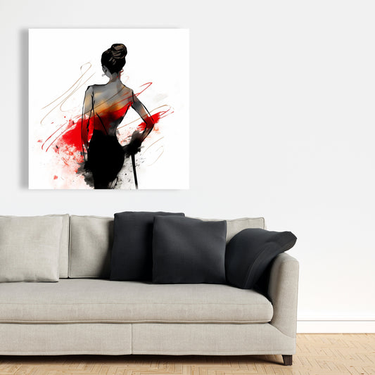 Toile abstraite blanche pour chambre à coucher élégante - Décoration d'intérieur