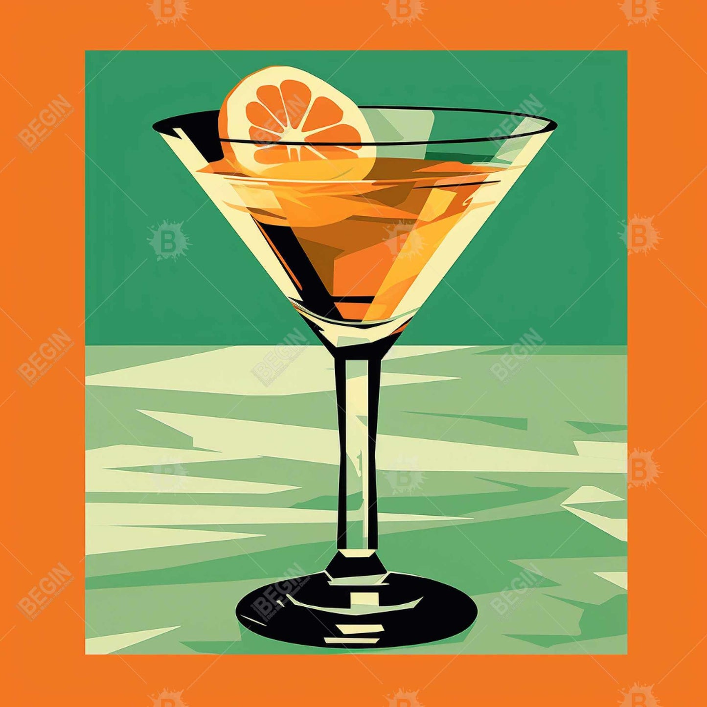 Green Abstract Canvas - The Margarita | Home Decor Artwork