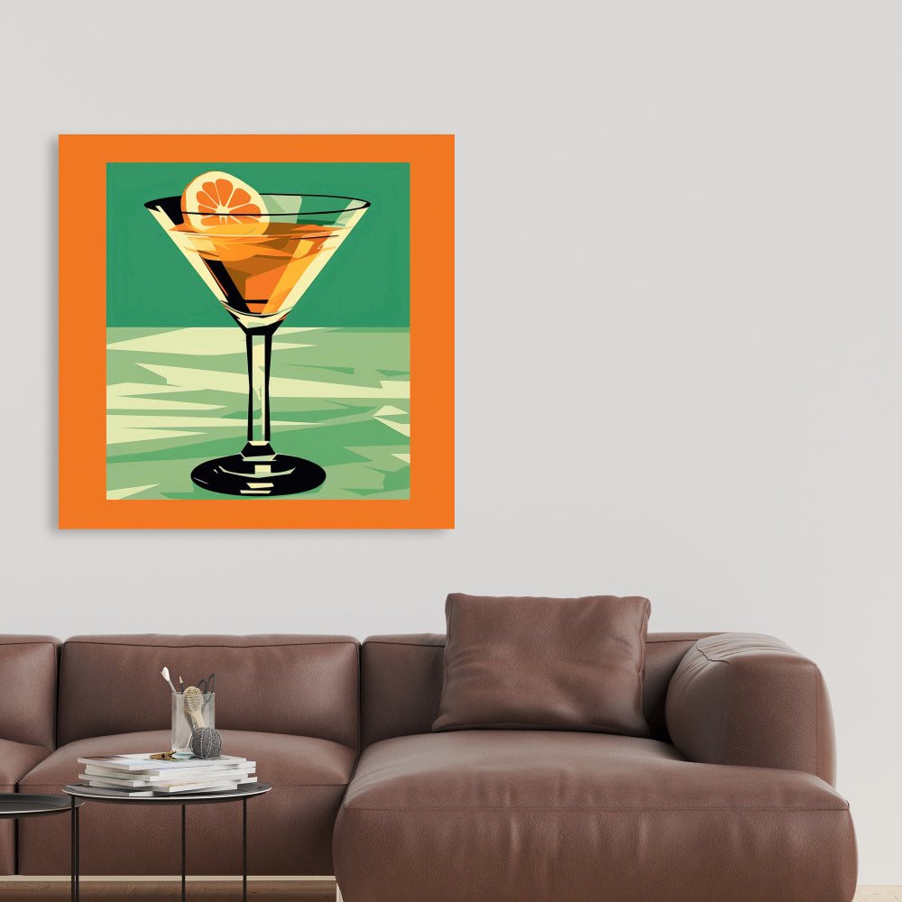 Green Abstract Canvas - The Margarita | Home Decor Artwork