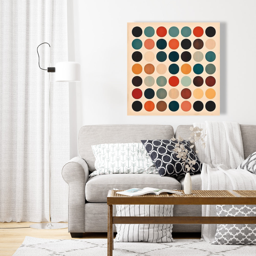 Toile abstraite bleue pour chambre à coucher – Décoration d'intérieur Circle Army