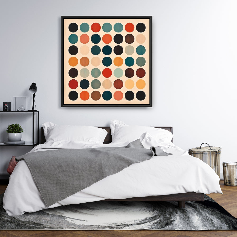 Circle Army Minimalist Canvas | Bedroom Shapes Home Decor