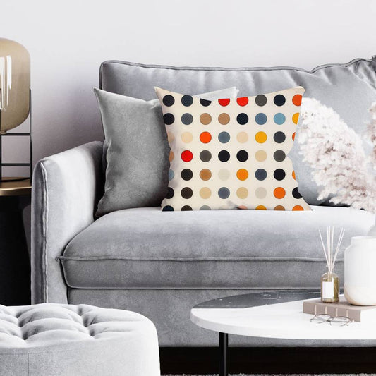 Distanced Circles Bedroom Pillow | Abstract Minimalist Decor
