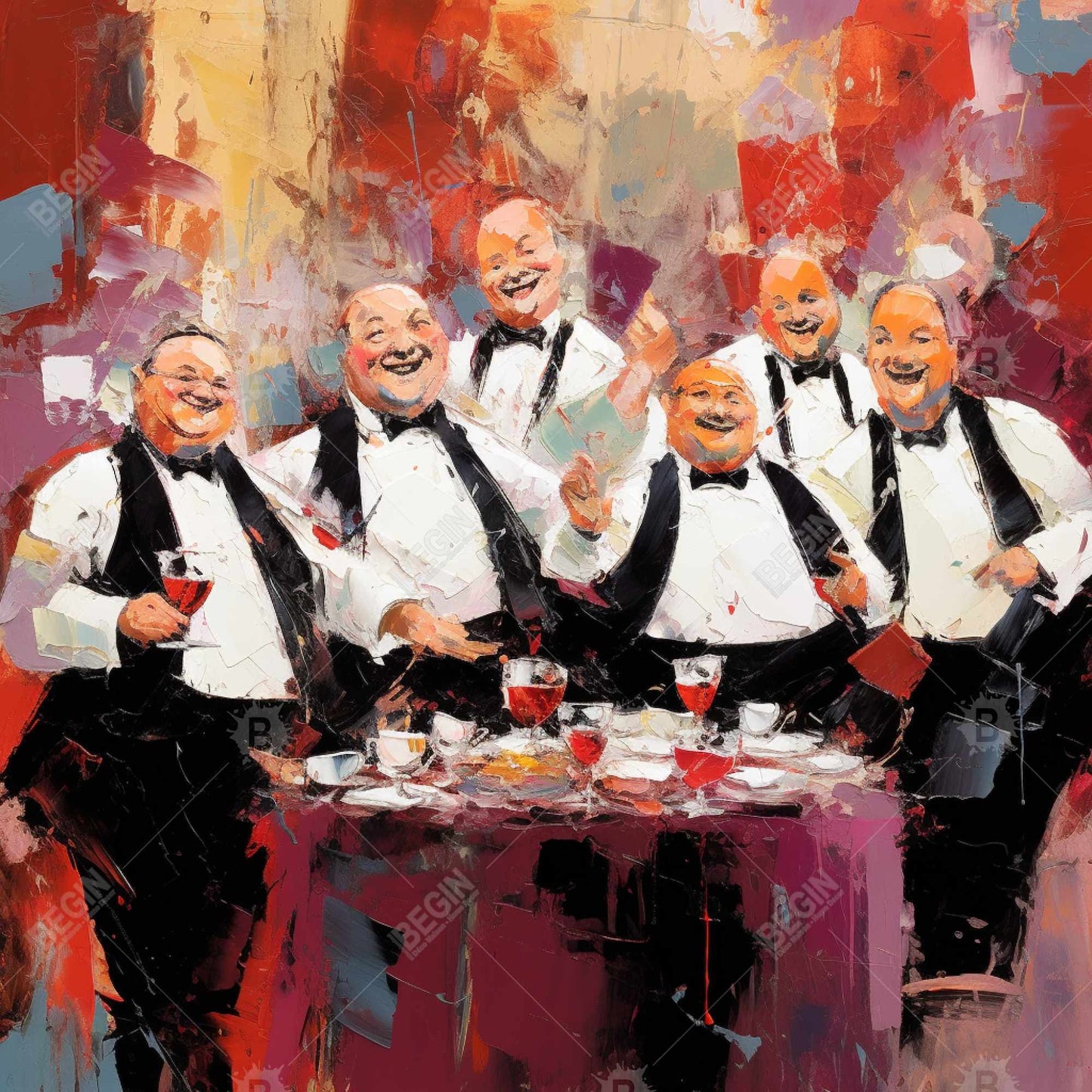 Gastronomy White Food Canvas - Good Friends | Home Decor