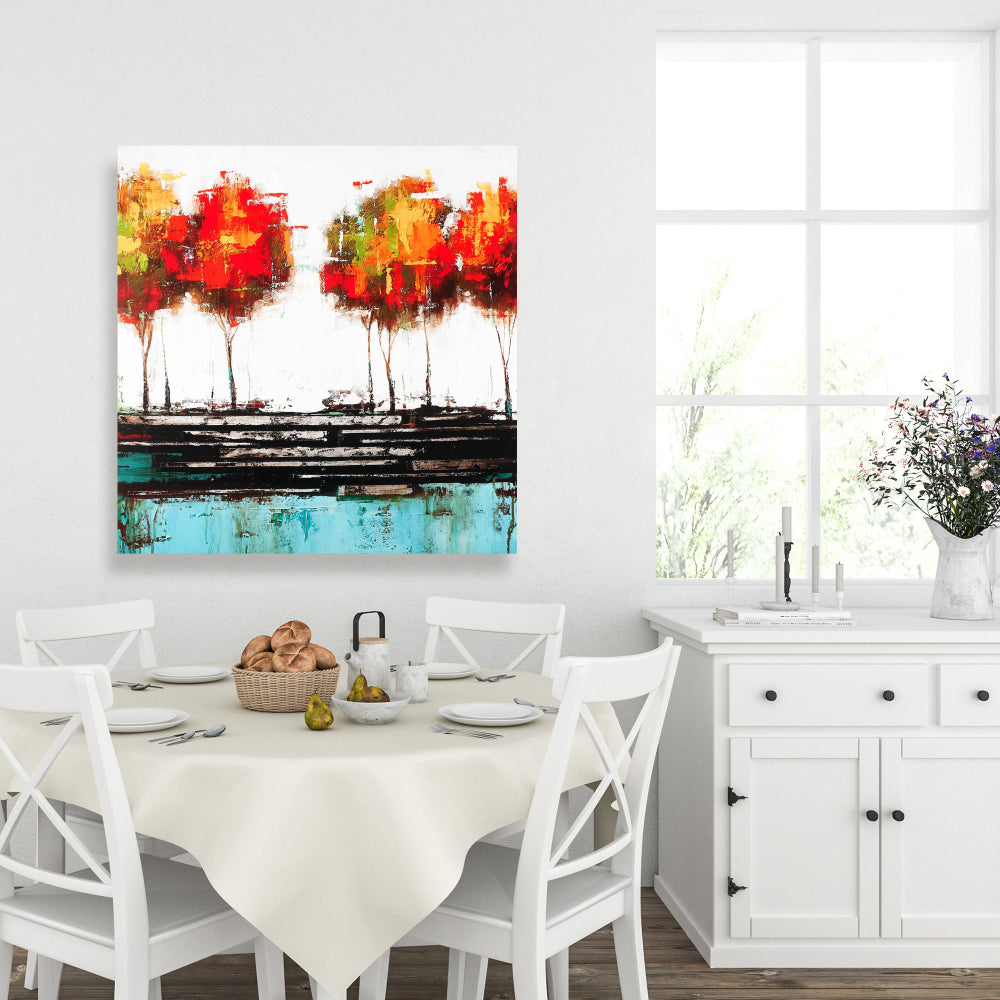 Modern Style Trees - Industrial Canvas for Bedroom Decor
