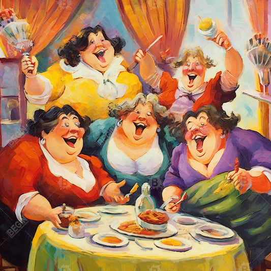 Toile blanche « Le buffet » | Décoration d'intérieur