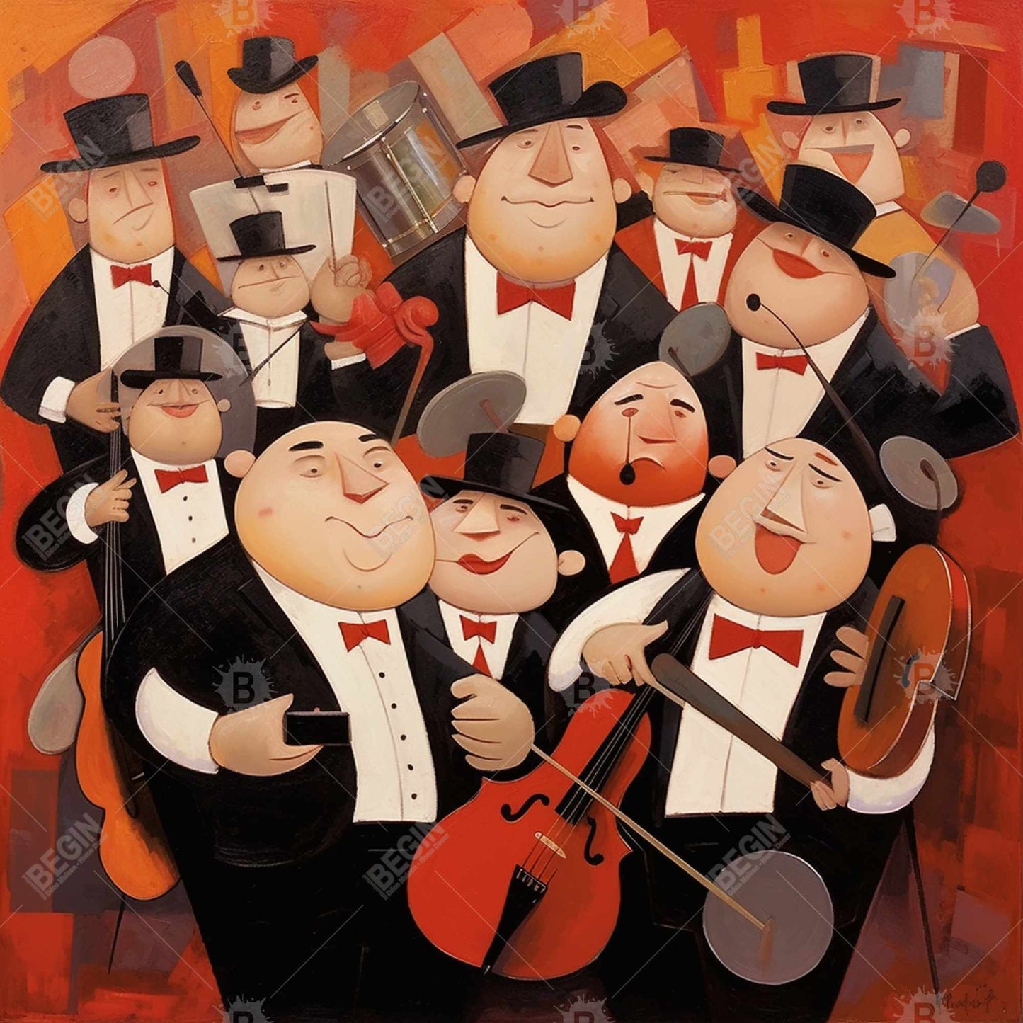 Toile de chambre blanche contemporaine – Décoration d'intérieur à motif abstrait