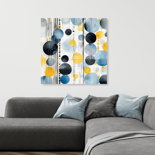 Oceanic Bubbles - Abstract American Blue Canvas for Home Decor
