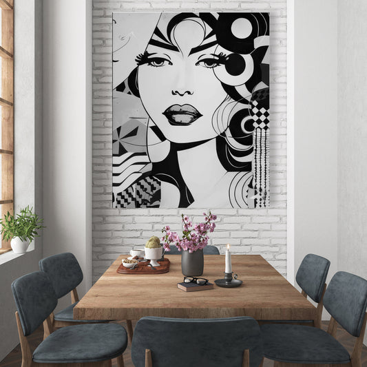 Lost Eyes - Minimalist Abstract Canvas for Home Decor Wall Art