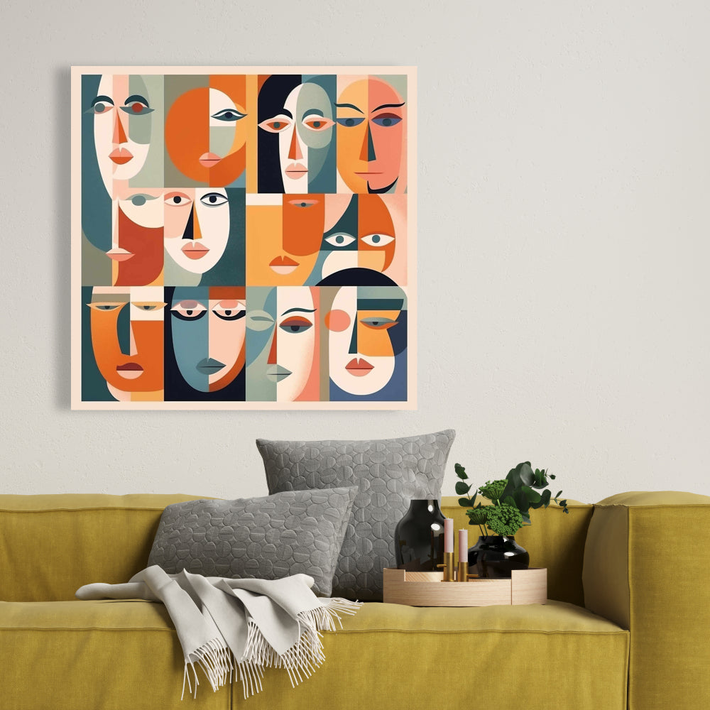 Judgmental Gaze Abstract Canvas | Modern Home Decor Artwork