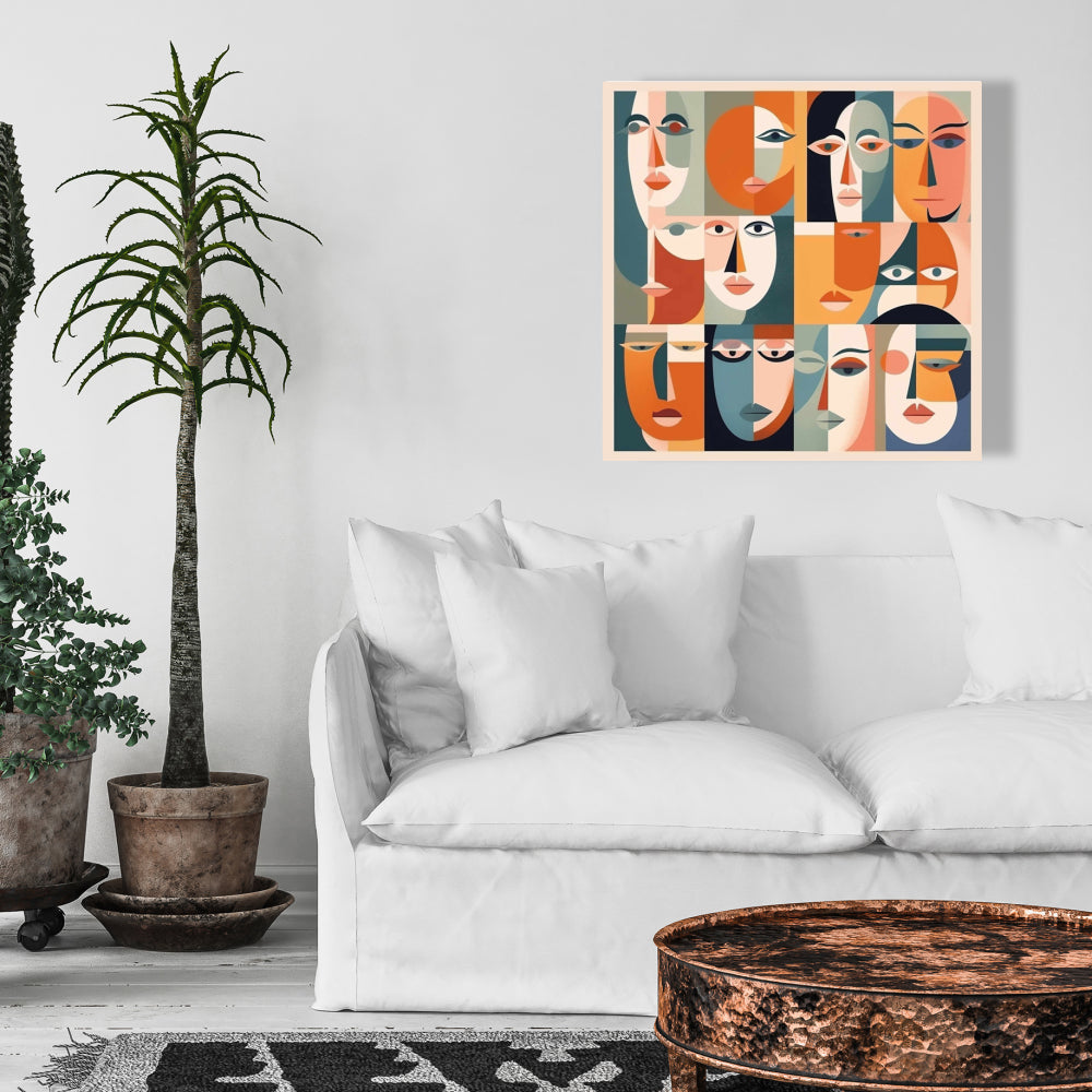 Judgmental Gaze Abstract Canvas | Modern Home Decor Artwork
