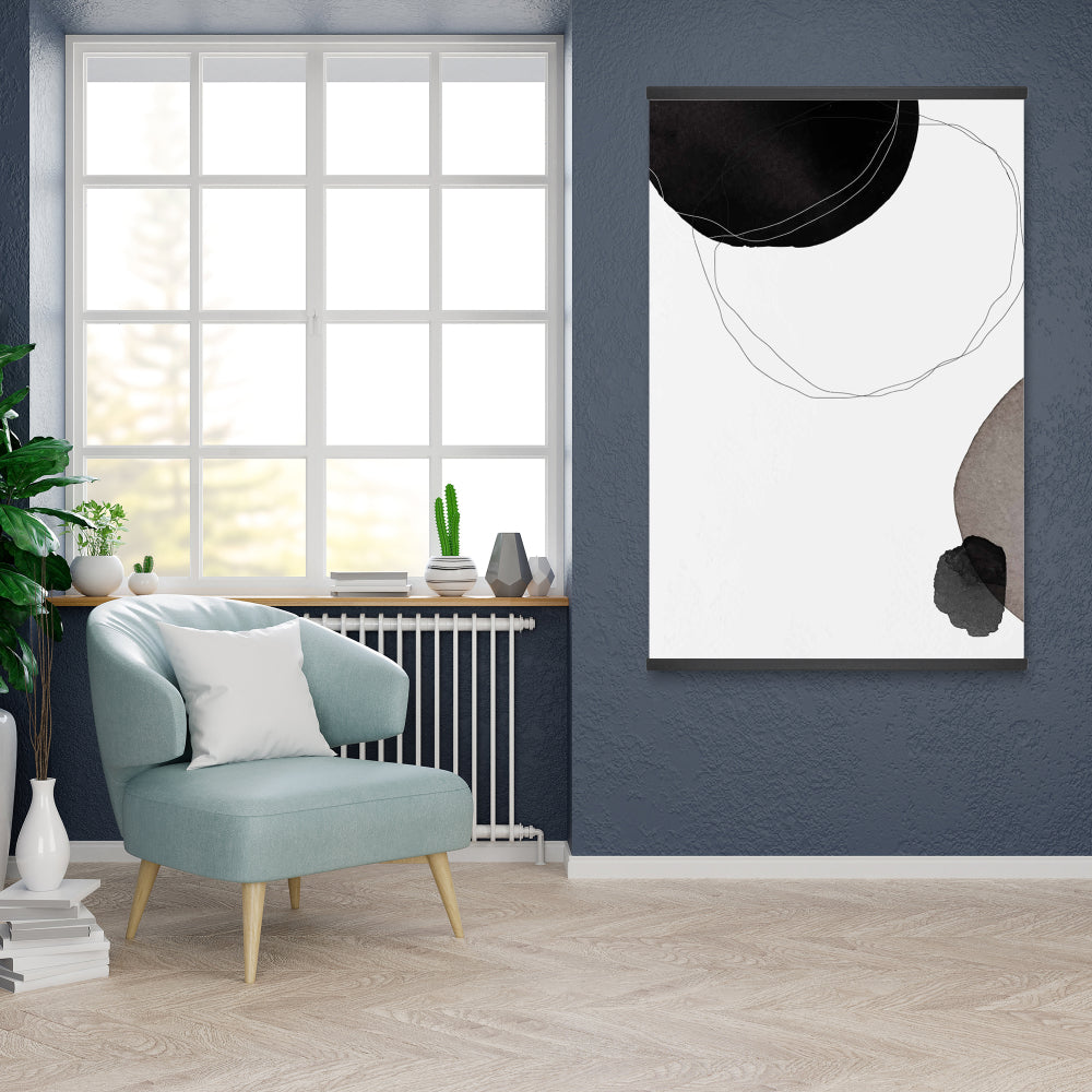 Minimalist Abstract White Magnetic Stick Canvas - Home Decor