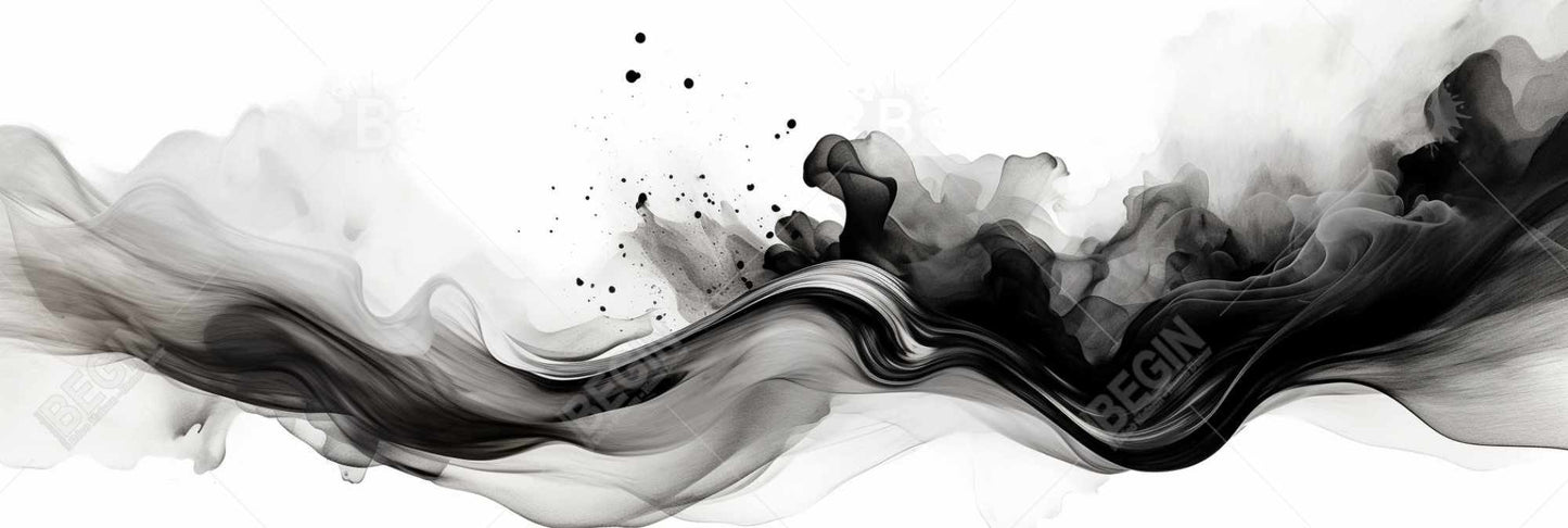 Toile encadrée minimaliste aux formes blanches « The Omen » | Décoration d'intérieur