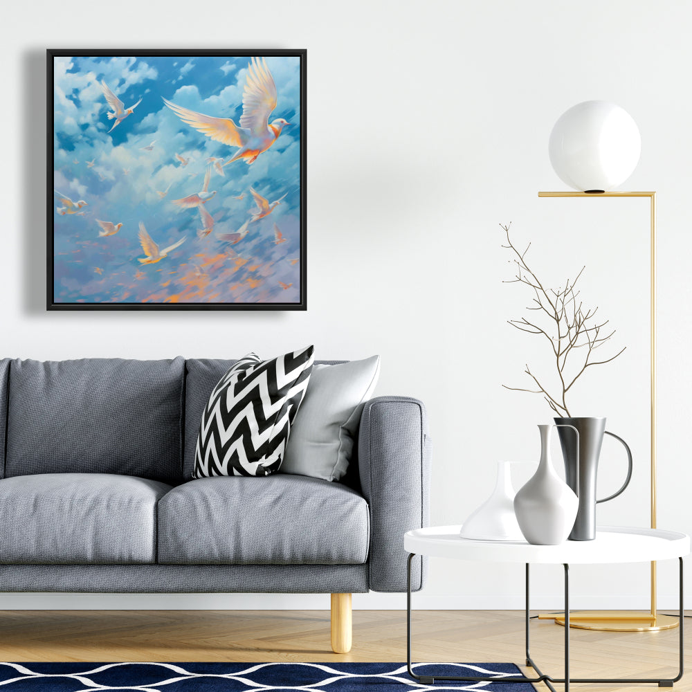 The Flight Animals Contemporary Bedroom Canvas | Home Decor
