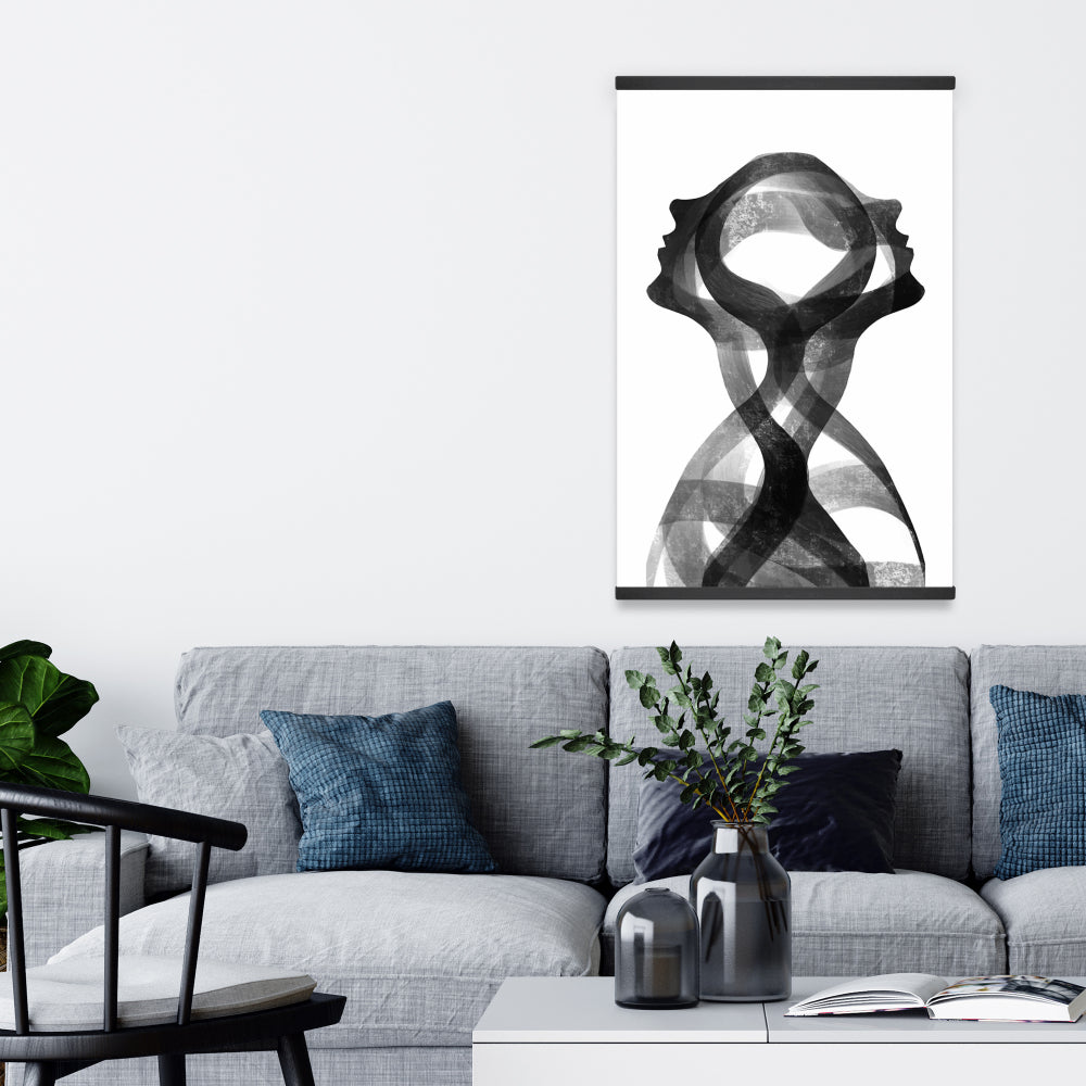 Mental Fusion White Magnetic Stick Canvas | Home Decor Art