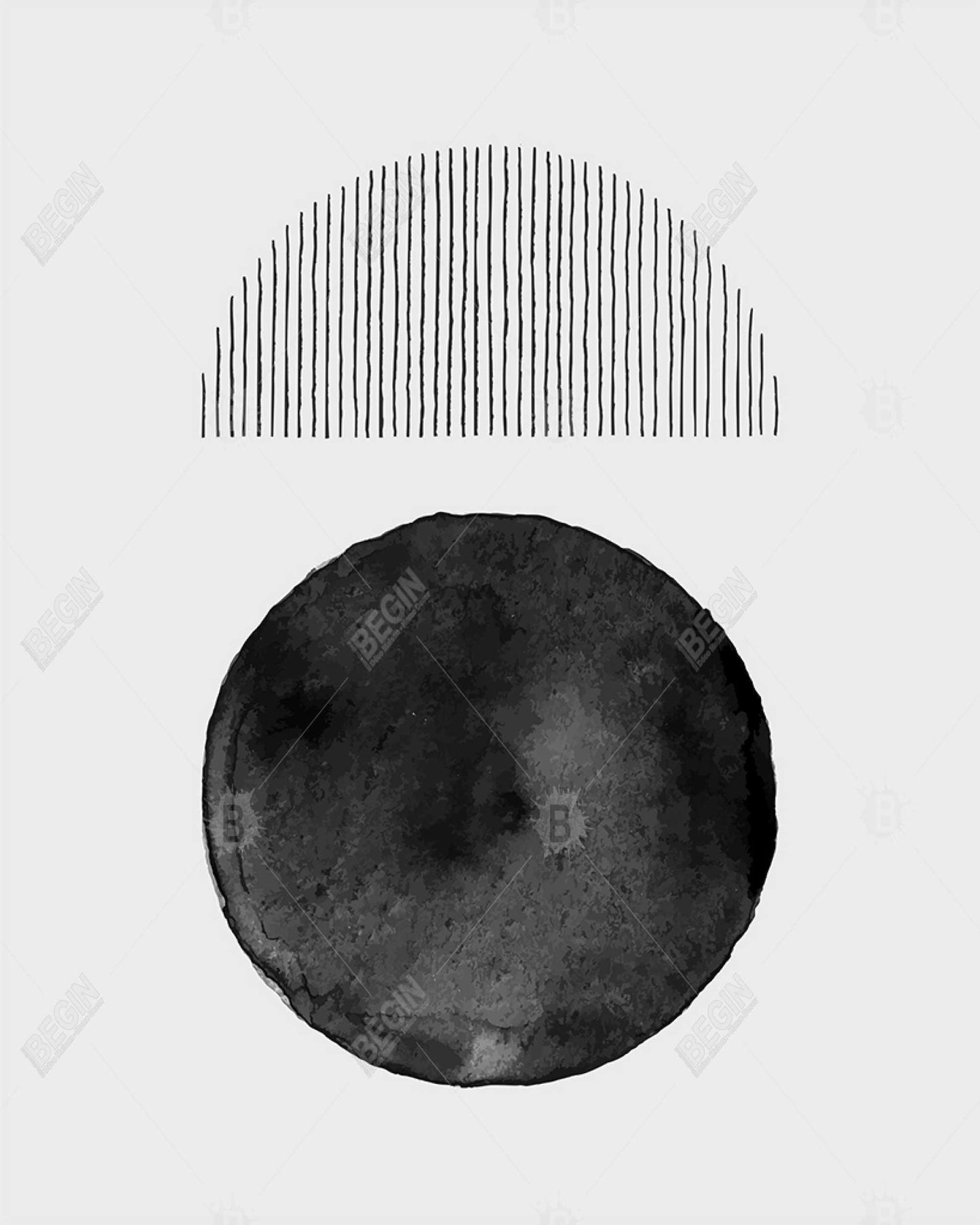 Decomposed Framed Canvas | Patterns Shapes Bedroom Decor