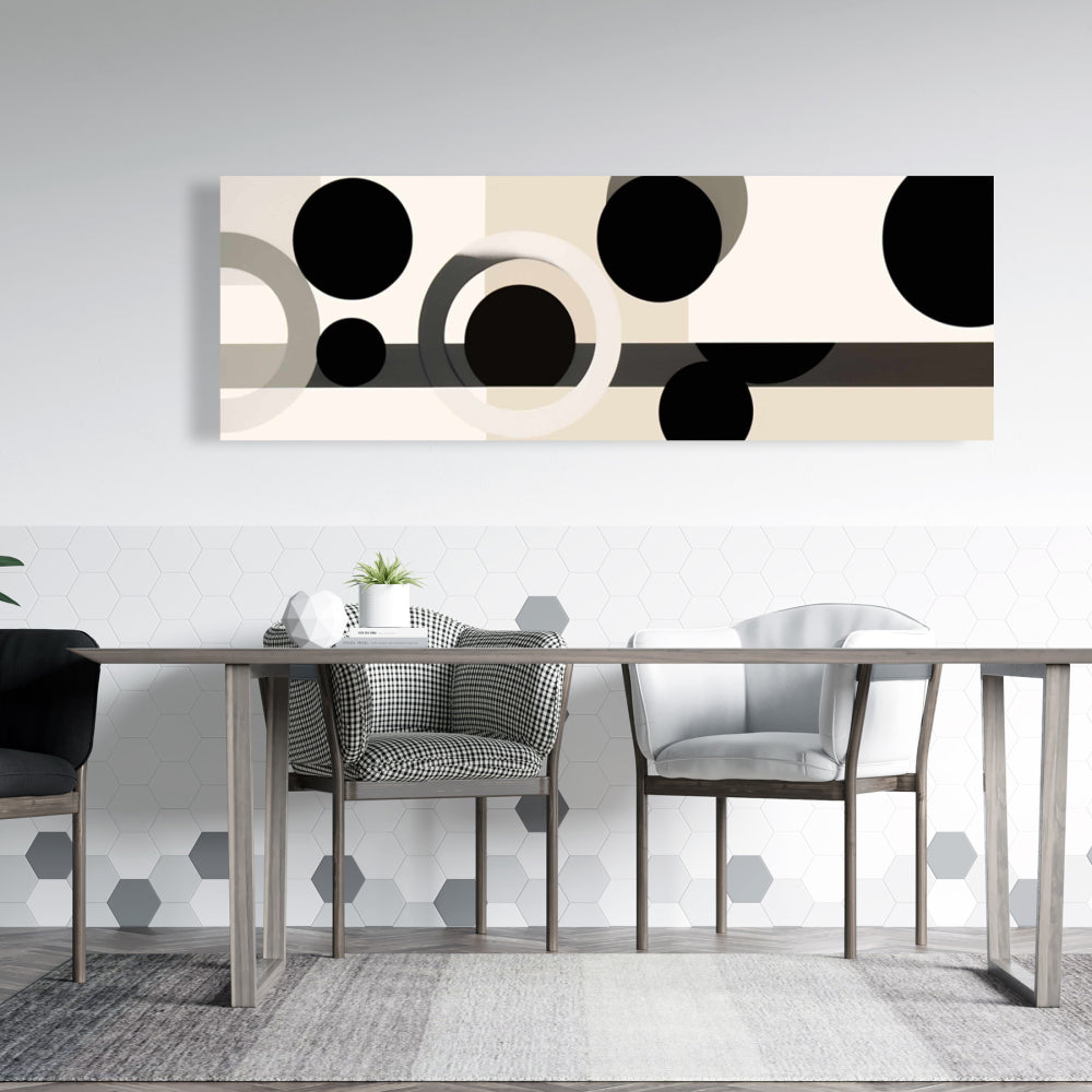 Toile à motifs minimalistes et formes groupées - Décoration d'intérieur