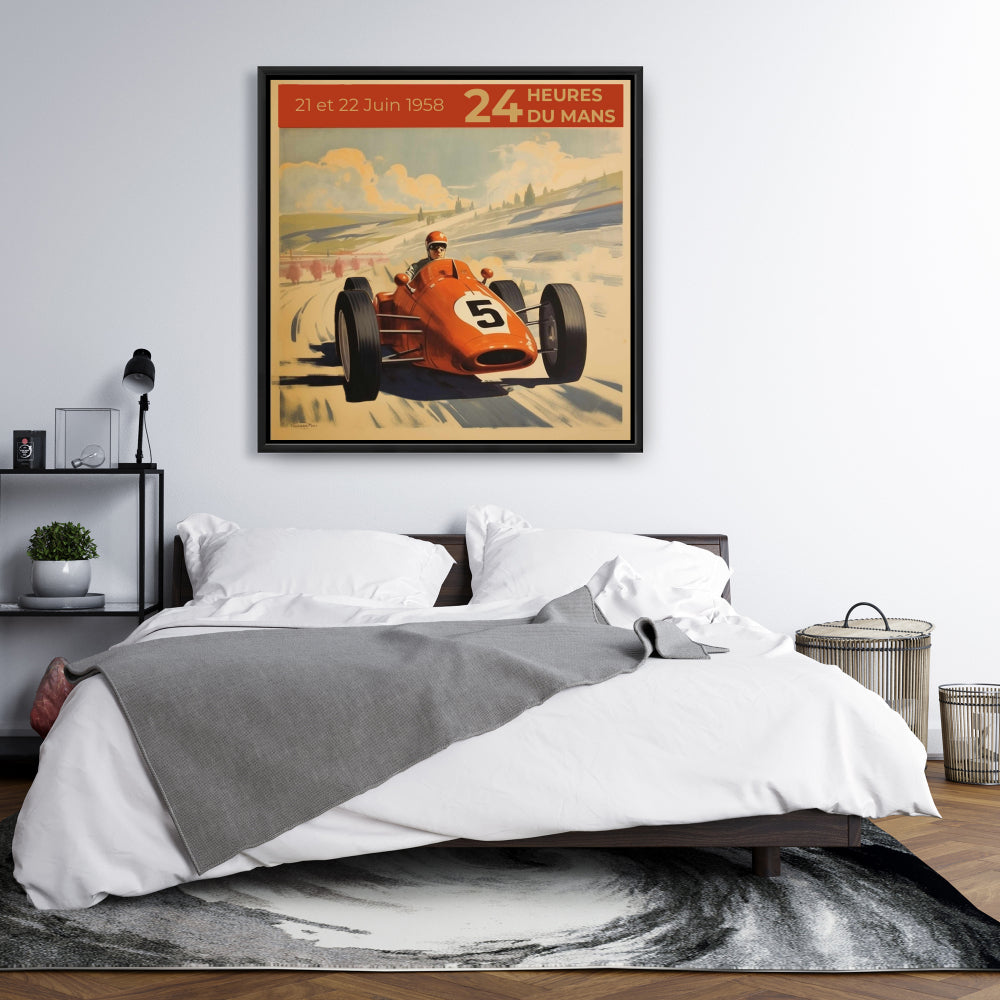 Contemporary Transportation Yellow Framed Canvas - Number 5