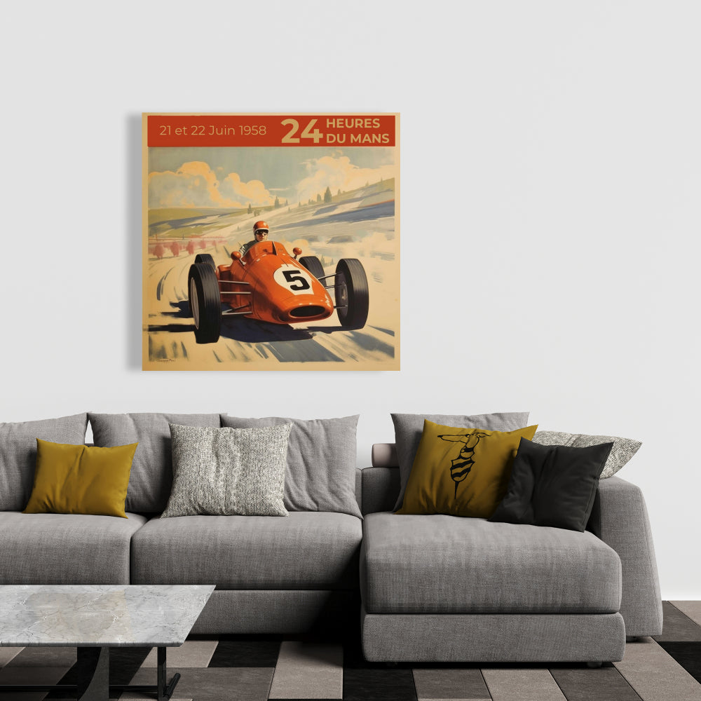 Transportation Hobbies Yellow Canvas - Number 5 Home Decor