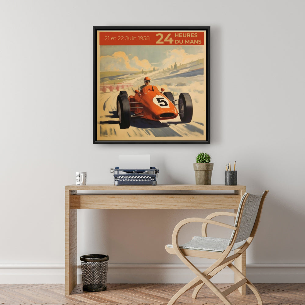 Contemporary Transportation Yellow Framed Canvas - Number 5