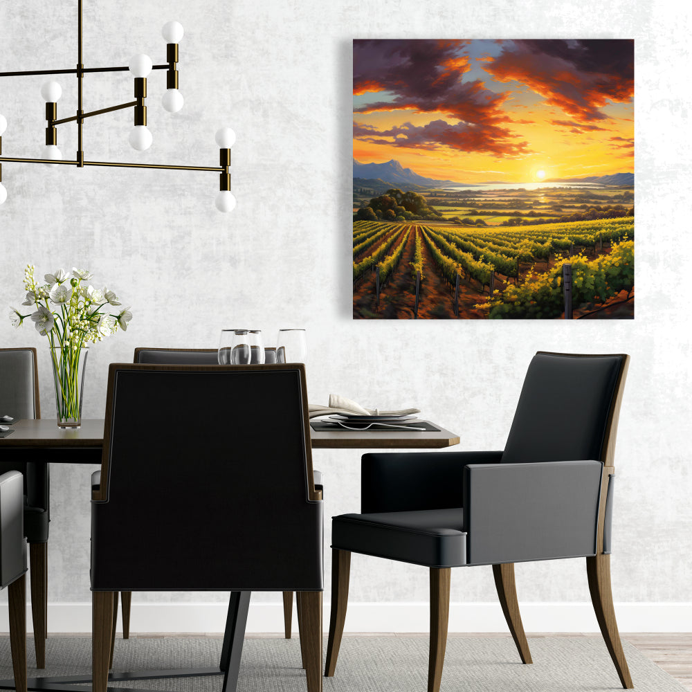 Time to Sleep Green Landscapes Bedroom Canvas | Home Decor