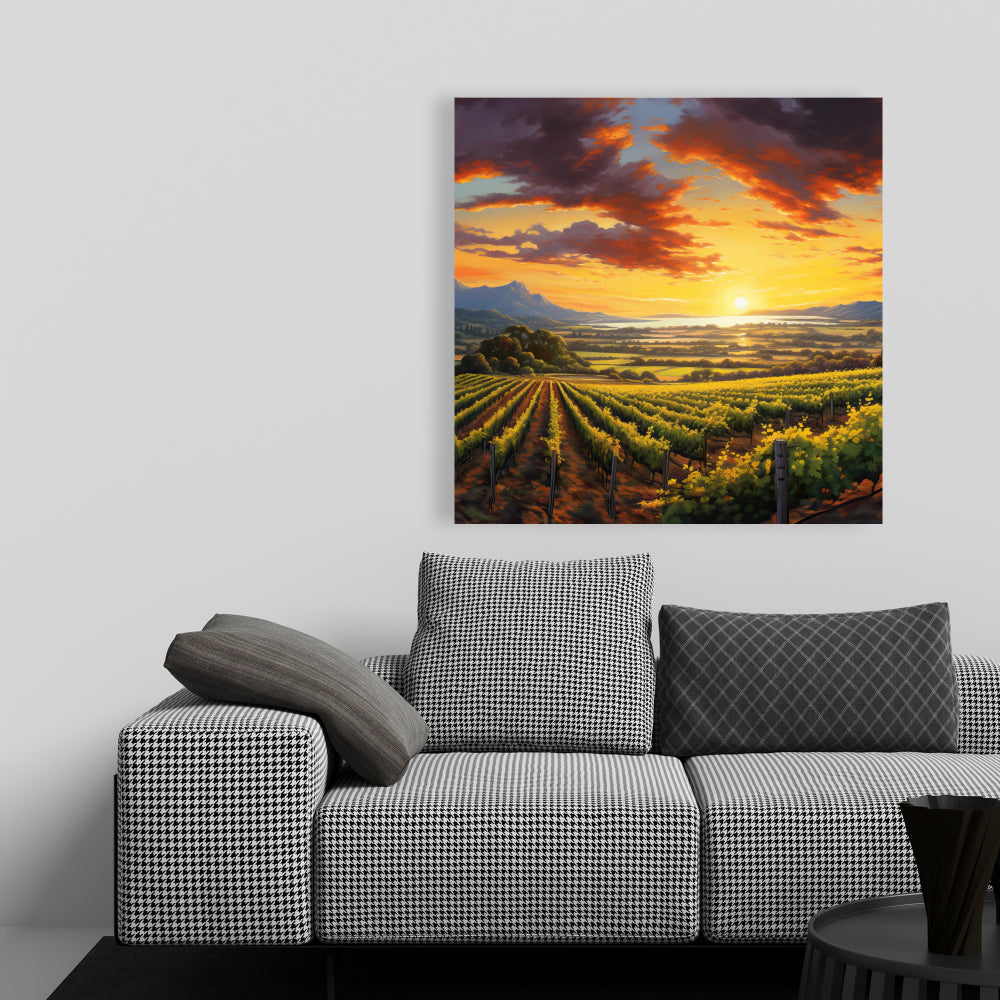 Time to Sleep Green Landscapes Bedroom Canvas | Home Decor