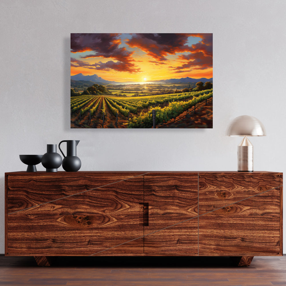 Time to Sleep Green Landscapes Bedroom Canvas | Home Decor