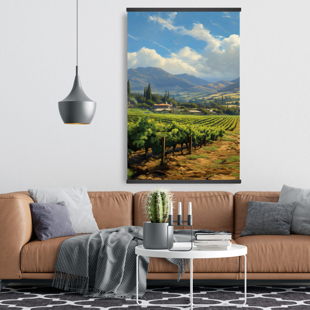 Blue Landscapes Trees Canvas | Exotic Farm Home Decor