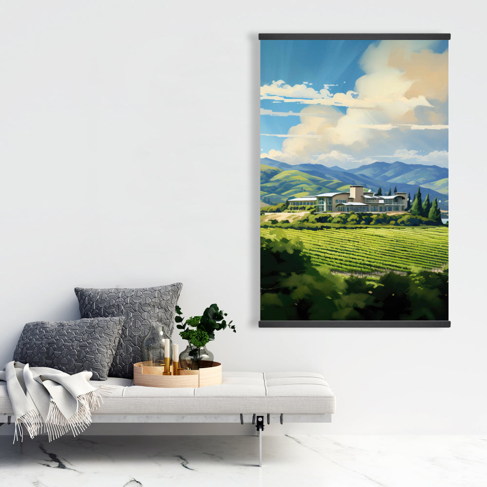 Peaceful Day Magnetic Stick Canvas | Contemporary Trees Decor