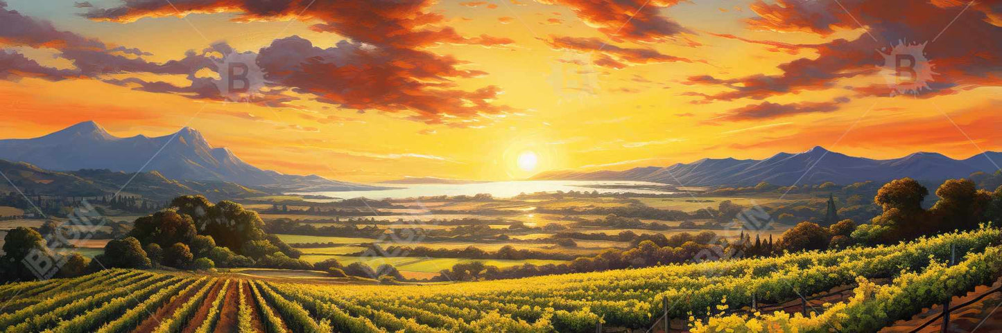 Toile de chambre « Heure de dormir » Paysages verdoyants | Décoration d'intérieur