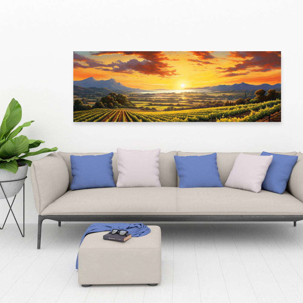 Time to Sleep Green Landscapes Bedroom Canvas | Home Decor