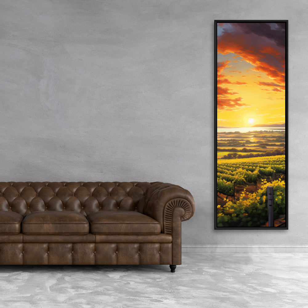 Toile encadrée « Heure de dormir » avec paysage et arbres verts | Décoration d'intérieur