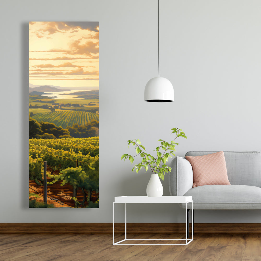 Calm Dusk - Contemporary Green Canvas for Modern Bedroom Decor