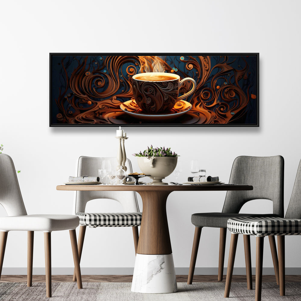 Café transe – Toile bleue minimaliste | Décoration d'intérieur