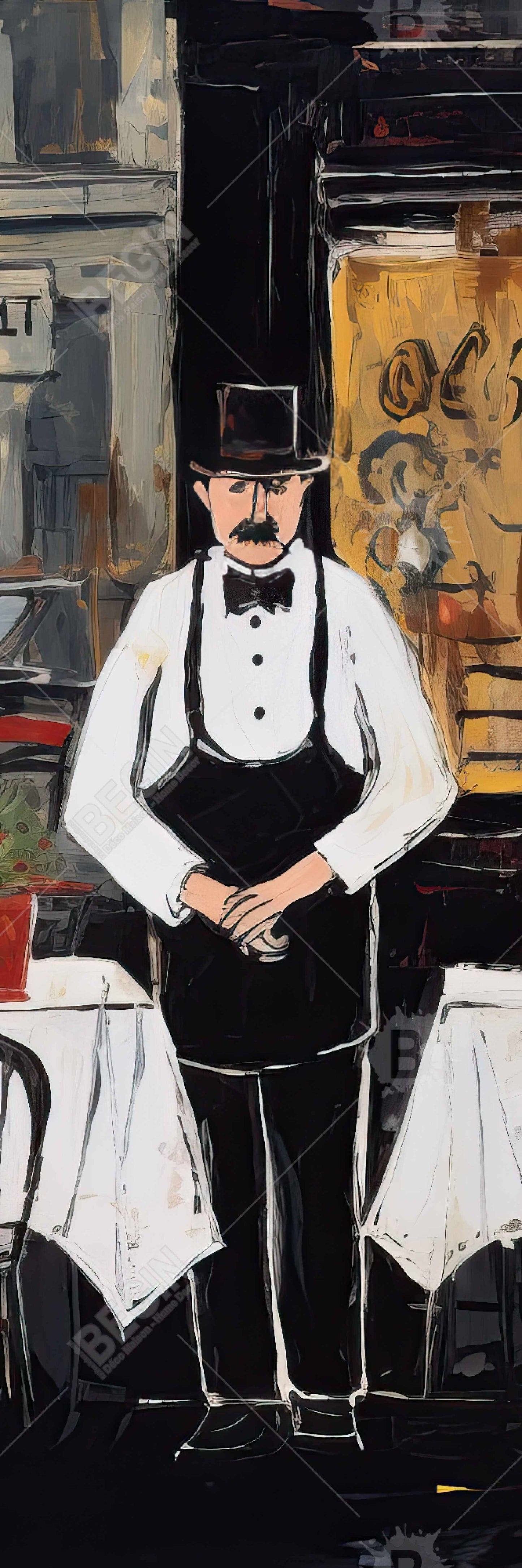 Toile blanche contemporaine – Le Cabaret | Décoration murale