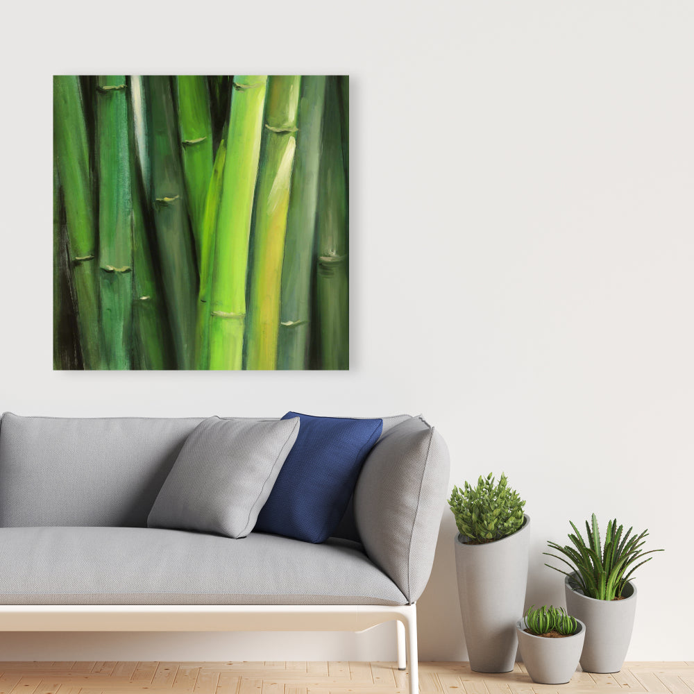 Toile de bambou – Décoration de chambre botanique | Art floral