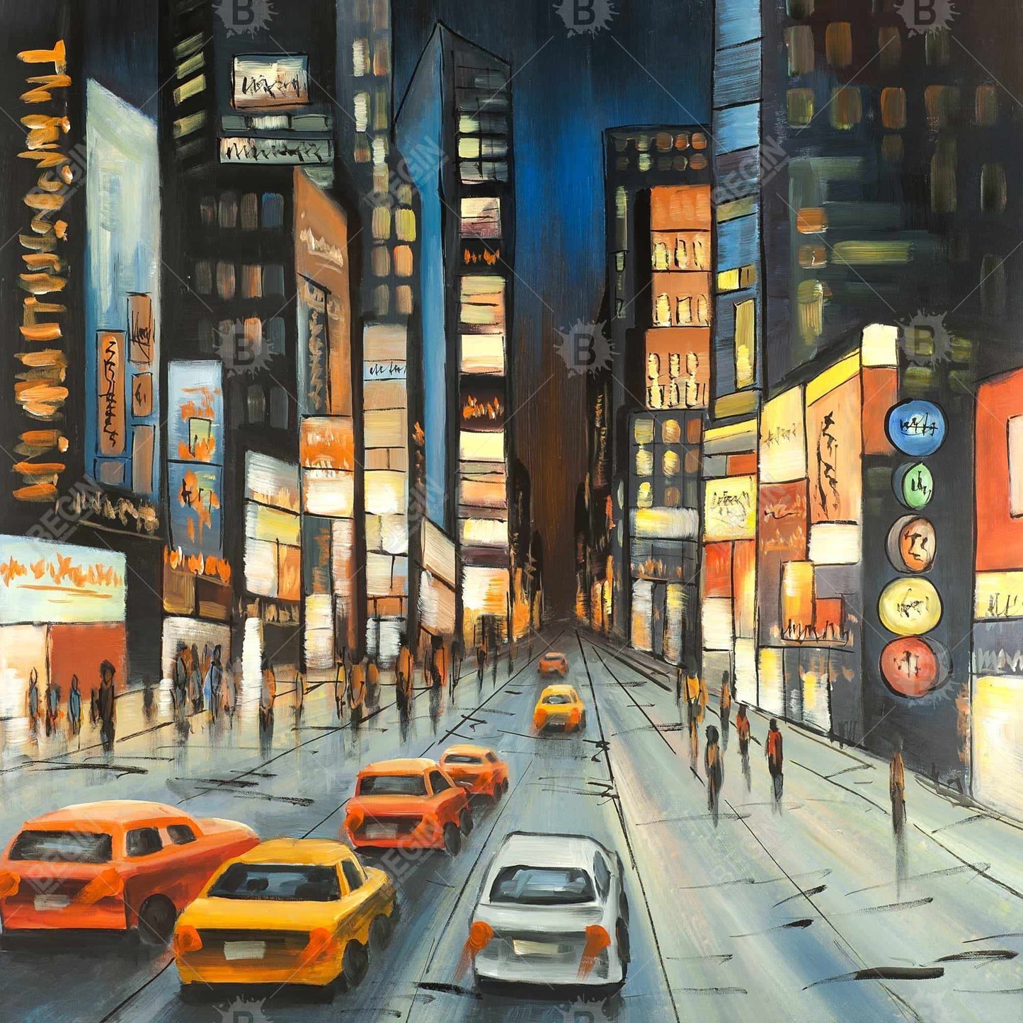 Toile encadrée « Vue sur Times Square » | Décoration de chambre urbaine