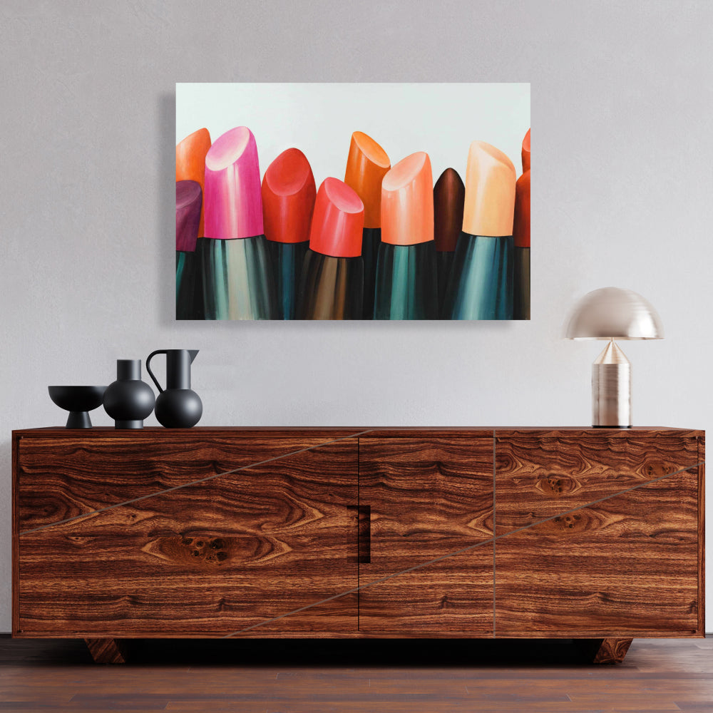 Lipstick Addict Romantic Bedroom Canvas | Home Decor Art