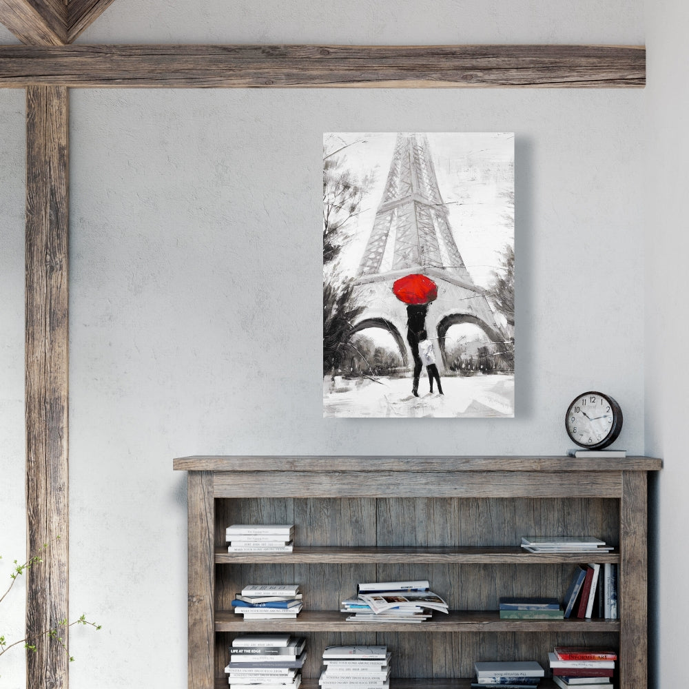 Sweet Moment Canvas - Gray Contemporary Street Scenery Decor