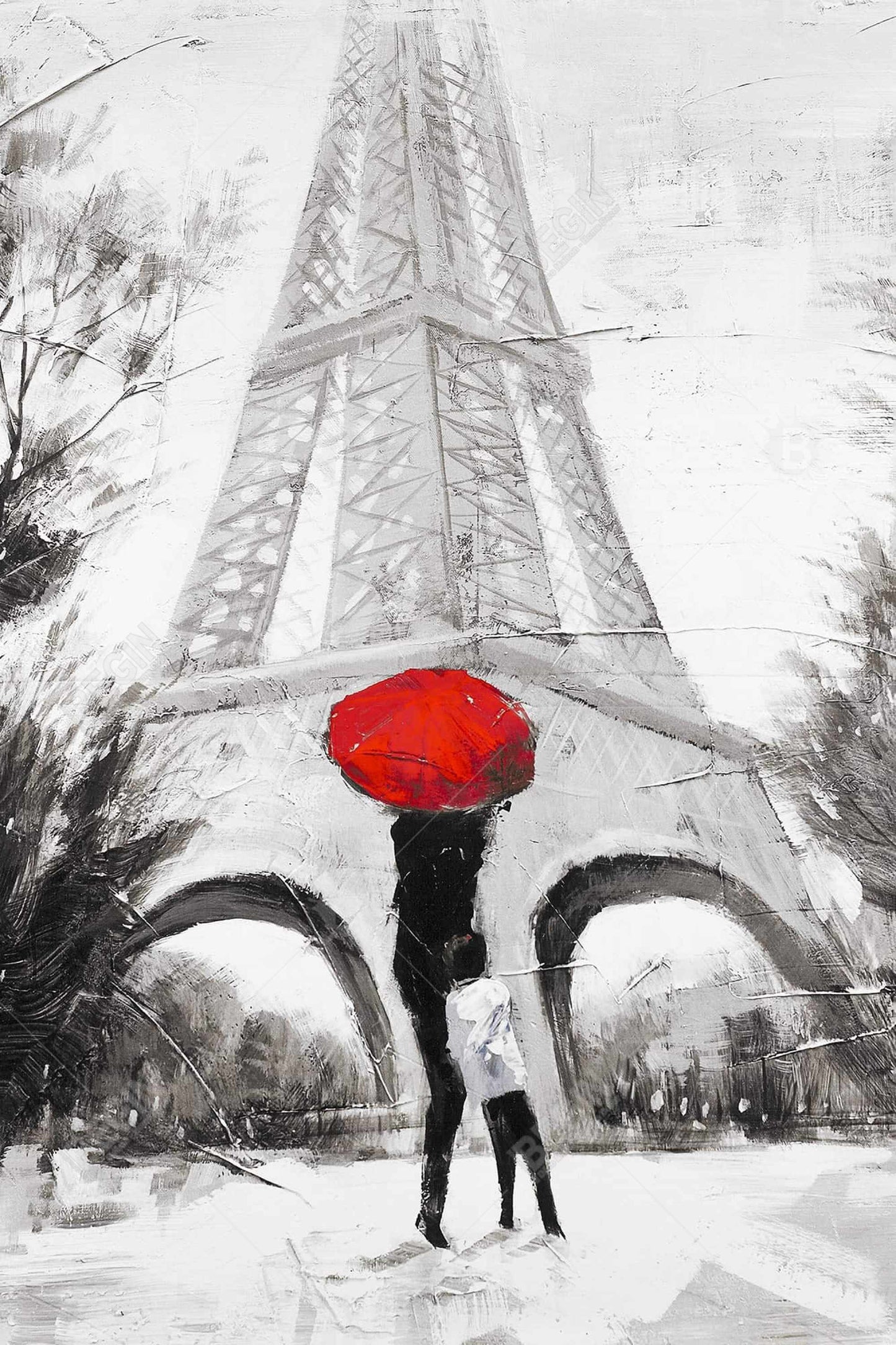 Sweet Moment Canvas - Gray Contemporary Street Scenery Decor