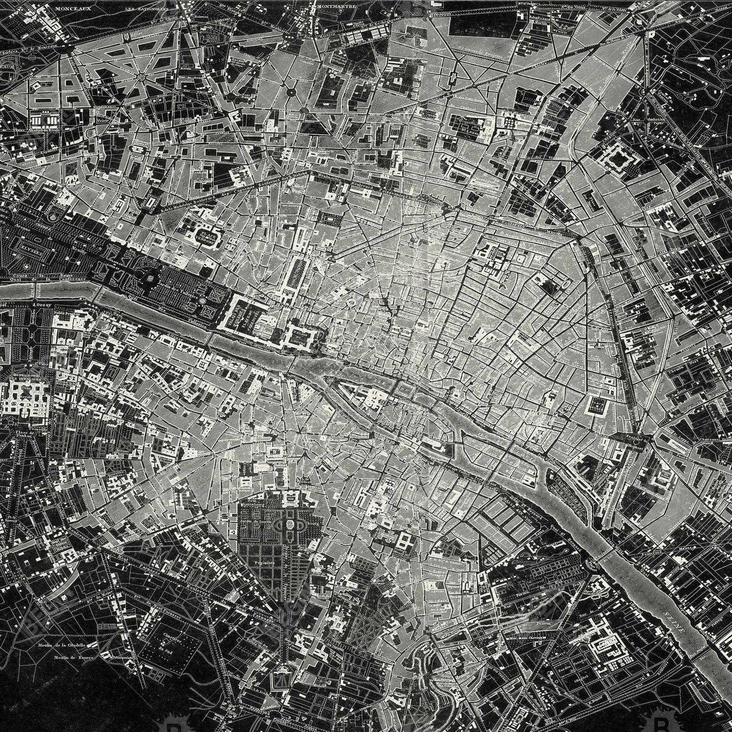 Toile avec vue satellite d'avion | Décoration industrielle pour homme